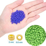 14400Pcs Glass Seed Beads Small Craft Beads For Diy Bracelet Necklaces Crafting Jewelry Making Supplies With Two 0.5Mm Clear Bracelet String (600Pcs Per Color, 24 Colors)