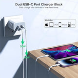 Iphone Charger [Apple Mfi Certified] 2Pack Pd Dual Usb C Charger Block Fast Charging Wall Charge Plug With 10Ft Long Rapid Type C - Lightning Cable Apple Charge For Iphone 14/13/12/11/Xs/Xr/Se, Ipad