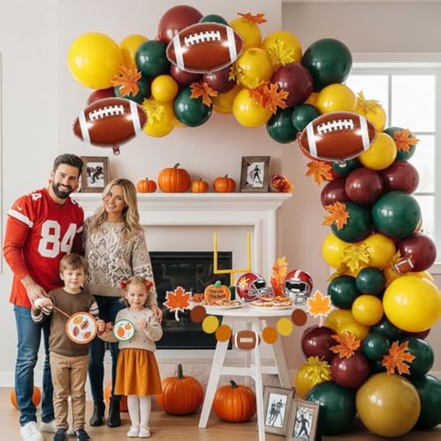Football Party Decorations Balloon Garland Arch Banner Foil Balloons Game Day Decor