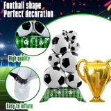 Soccer Balloons 3-Pack - Giant Self Soccer Ball Balloons with Trophy | Soccer Party Decorations for Sports Themed Birthday, World Cup Party Supplies for Boys Men