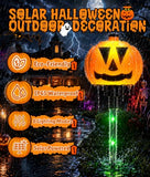 12 Pack Halloween Outdoor Decorations Solar Pathway Stake Pumpkin Lights