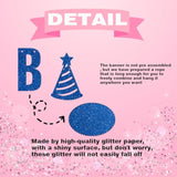 Bruh I'M 6 Banner Blue Glitter 6Th Birthday Party Bunting Garland For Kids Boys Happy 6Th Birthday Party Sign Funny Six Years Old Birthday Party Decoration Supplies