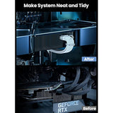 4070Ti Extension Cable White Pcie 5.0 12Vhpwr Connector 16Pin (12+4) Pin Male To 2X8(6+2) Pin Female 12V-2X6 Sleeved Extender Cord 16Awg For Geforce Rtx 4090 4080 3090Ti