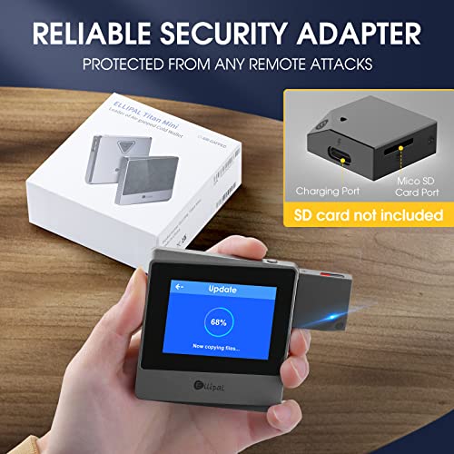 Air-Gapped Crypto Wallet - Titan Mini, 10000 Coins & Tokens, Anti-Tamper Cold Storage For Btc/Xrp/Eth/Xlm/Usdt/Ltc
