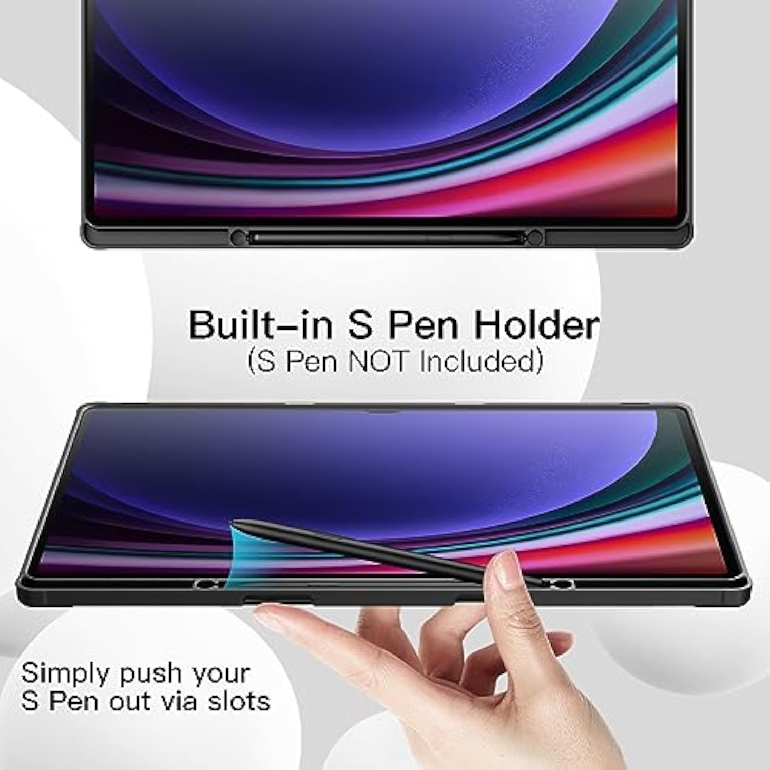 JETech Case for Samsung Galaxy Tab S9 Ultra 14.6 Inch with S Pen Holder, Soft