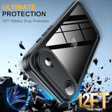 For Iphone 17 Air Case, Ip68 Waterproof Shockproof Case, [Built-In Screen Protector] - 12 Ft Military Dropproof - Full Body Heavy Duty Rugged Phone Cover 6.5 Inches - Black/Clear