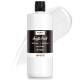 White Large Acrylic Paint (16.9 Oz, 500 Ml), Rich Pigments, Non Toxic Craft Paint For Multi Surface, Canvas, Wood, Leather, Ceramic, Fabric, Stone - Art Painting Supplies For Beginners, Artists & Adults