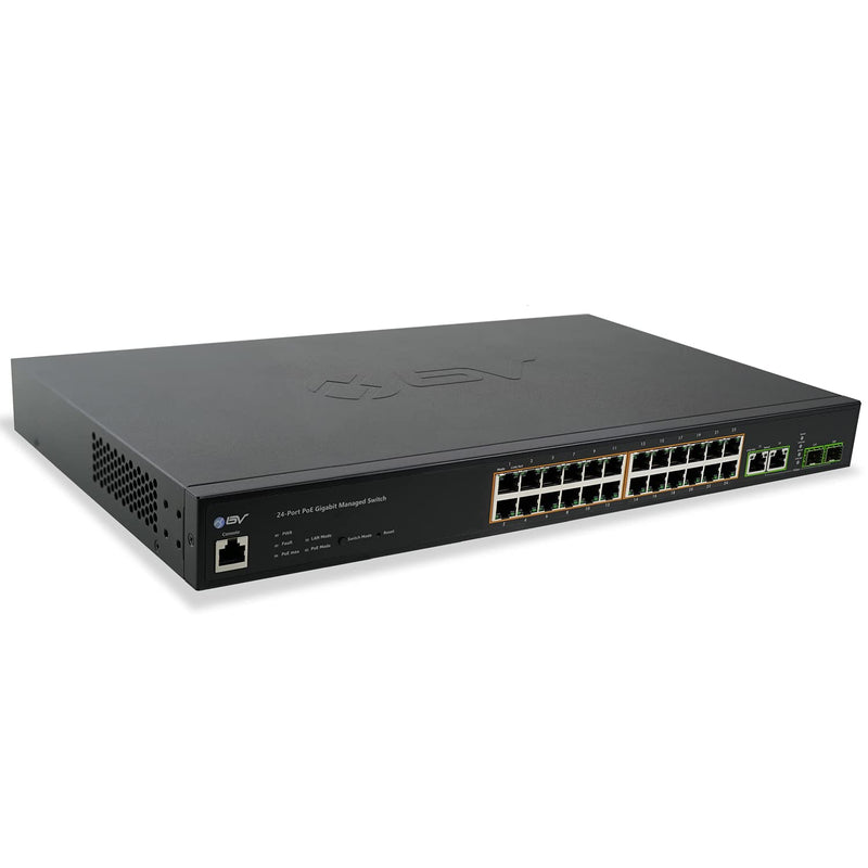 -Tech 24-Port Gigabit Poe+ Managed Switch With 2 Ethernet & 2 Sfp Uplinks | Hi