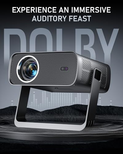 [Officially-Licensed App & Auto Focus] Projector With Wifi And Bluetooth, Full Hd 1080P Portable Projector