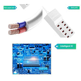 Usb Charger Station,10-Port 50W/10A Multiple Usb Charging Station With Smart Ic Technology,Multi Ports Charger Charging For Smartphones?Tablets?And Other Devices.