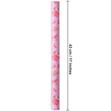 Baby Shower Wrapping Paper, 17" X 16.4 Ft – Cute Clothes, Bottles, And Footprints Design – Pink Baby Girl Gift Wrap(Pink Girl)