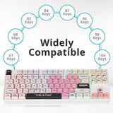 Cute Pbt Xda Keycaps 144 Keys Pink Heart Custom Keycaps 75 Percent Keyboard Ke