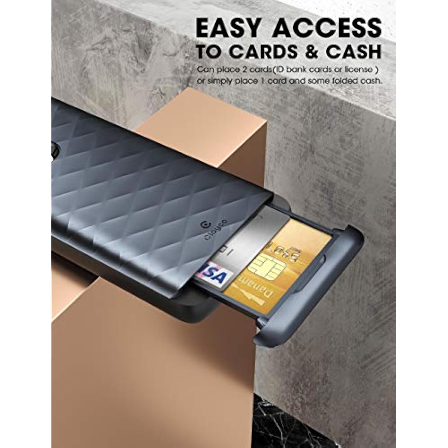 Case For Galaxy S20 Ultra, [Argos Series] Premium Hybrid Protective Wallet Case For Galaxy S20 Ultra (Built-In Credit Card/Id Card Slot) (Black)