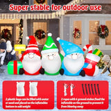 6 Ft Long Christmas Inflatable Outdoor Decoration Gnomes With Gift Box & Socks, Funny Merry Xmas Figures Winter Blow Up