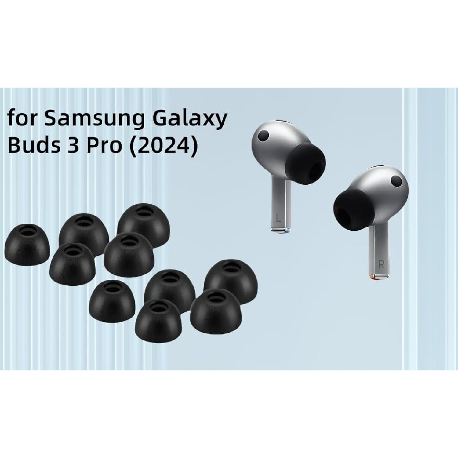 Memory Foam Earbud Tips For Galaxy Buds3 Pro (2024) Ultimate Comfort Noise Canceling Memory Foam Eartips For Samsung Galaxy Buds Pro 3 Ear Tip Fit In Charging Case, In A Box, 6 Pairs
