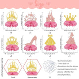 8 Pcs Princess Honeycomb Centerpieces, Princess Birthday Party Decorations, Princess Centerpieces For Tables, Princess Baby Shower Decorations Gold Rose Gold