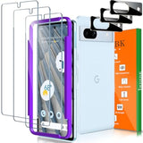 4 Pack Screen Protector with 4 Pack Camera Lens Protector for Pixel 7a