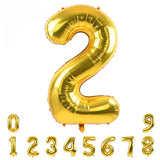 40-Inch Gold Number Balloons 0–9 Foil Birthday Party Decorations