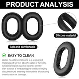 Silicone Ear Pad Covers For Sony Wh-1000Xm5, Sweat-Proof, Anti-Scratch, Gym-Ready Ear Cushion Protectors, Easy To Clean, Soft Fit For Workout & Travel - Gold