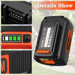 40V Max Replacement For Black And Decker 40V Lithium Battery Lbx2040 Lst136 Lbxr2036 Lbxr36 Lht2436 Lcs1240 Lbx1540 Lbx36 Lswv36 Lst540 Lst136W Black+Decker Lithium Ion