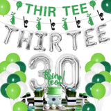 Golf 30Th Birthday Decorations, 30Th Birthday Decorations For Men, Thir-Tee Birthday Banner Cake Topper Glitter For 30Th Golf Sports Theme Birthday Party Decorations