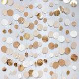 Champagne Gold Dot Garland – Boho Hanging Party Décor for Events