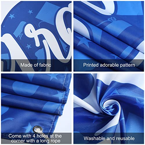 Graduation Decorations Grad Backdrop Banner Class of 2026 Graduation Backdrop Background for Grad Party Photo Studio Props Decoration Sign Supplies, 72.8 x 43.3 Inch (Blue)