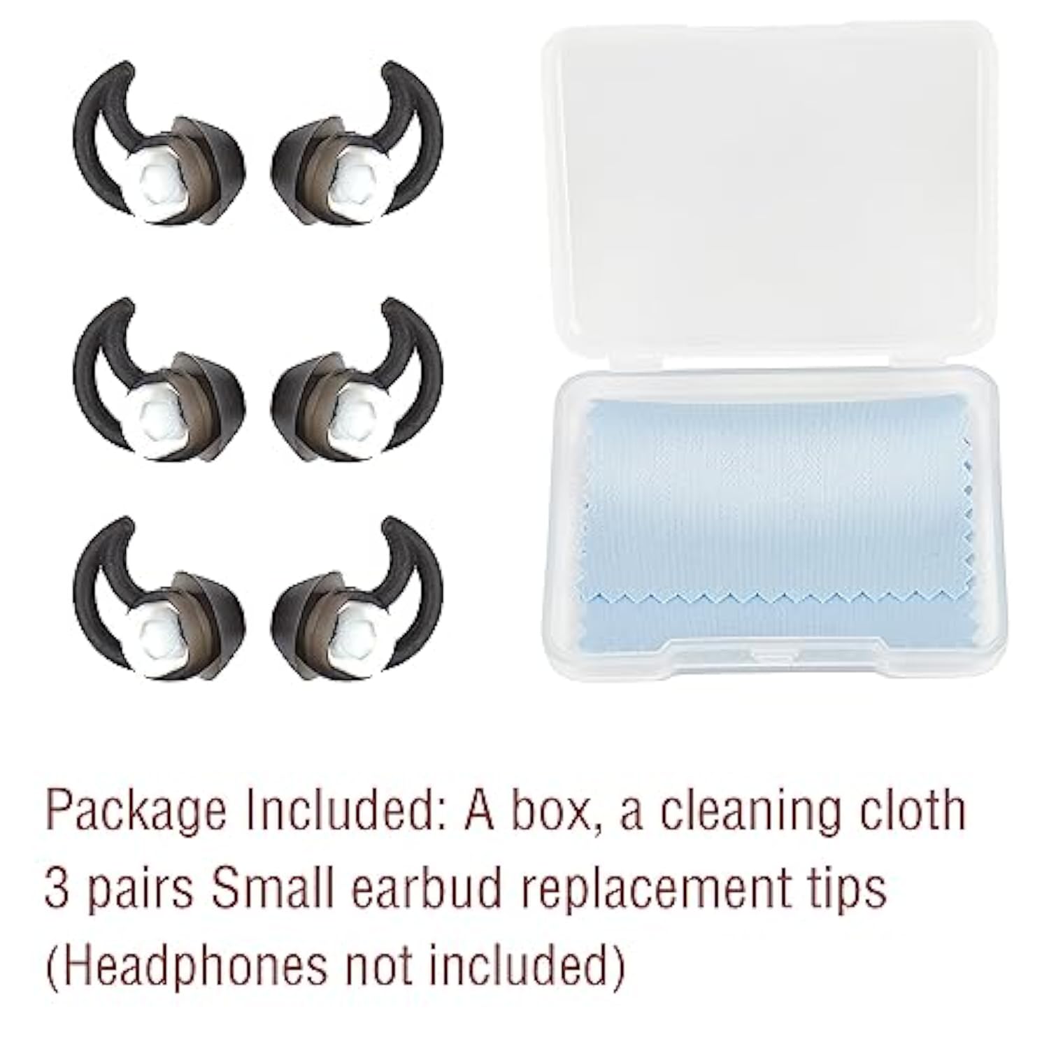 Small Earbud Replacement Tips - Silicone Ear Tips Compatible With Bose Qc20 Qc20I Soundsport Sie2I Ie2 Ie3 Headphones - 3 Pairs