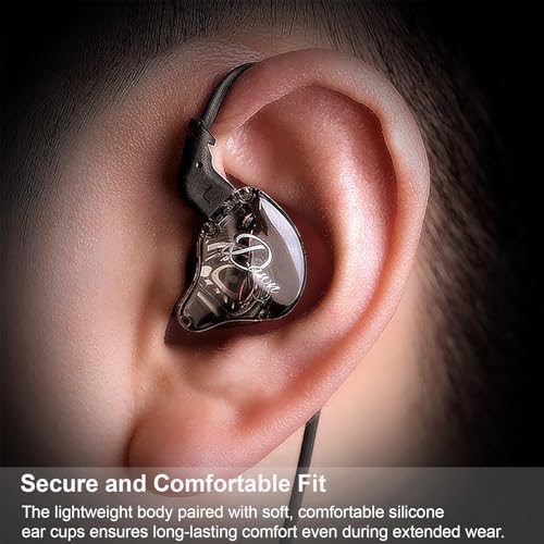 KZ Dawn IEM Earphones for Musicians, 3.5mm In-Ear Monitor Headphones with Mic, Noise Isolating Wired Earbuds for Studio, Gaming & All-Day Wear