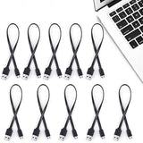 1ft Flat Micro USB Cable 10-Pack Bulk - Short USB A to Micro B Charging & Data Sync Cord for Android Devices