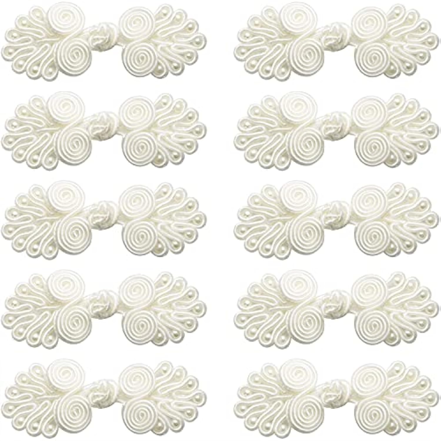 10Pcs Chinese Closure Buttons, Chinese Knots Frog Buttons Closure Sewi