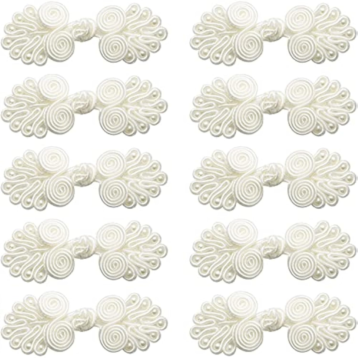 10Pcs Chinese Closure Buttons, Chinese Knots Frog Buttons Closure Sewi