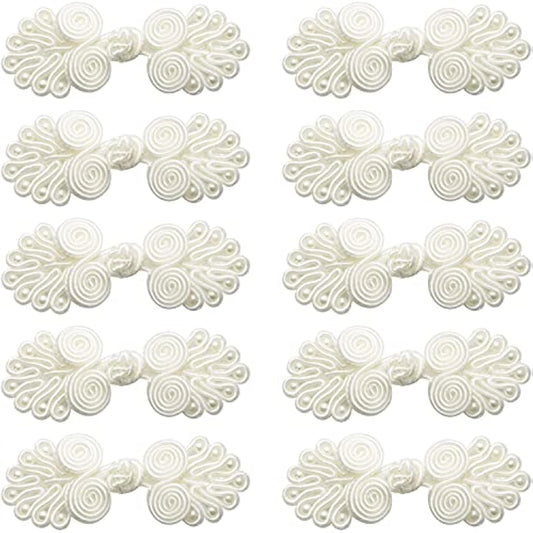 10Pcs Chinese Closure Buttons, Chinese Knots Frog Buttons Closure Sewi