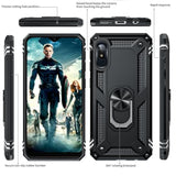 For Samsung Galaxy A10E-Phone Case: Galaxy A10E Case With Screen Protector And Camera Lens Protector, Military Heavy Duty Mobile Cell Case Covers Magnetic Ring Stand Para A 10E Sm102U Boys, Black