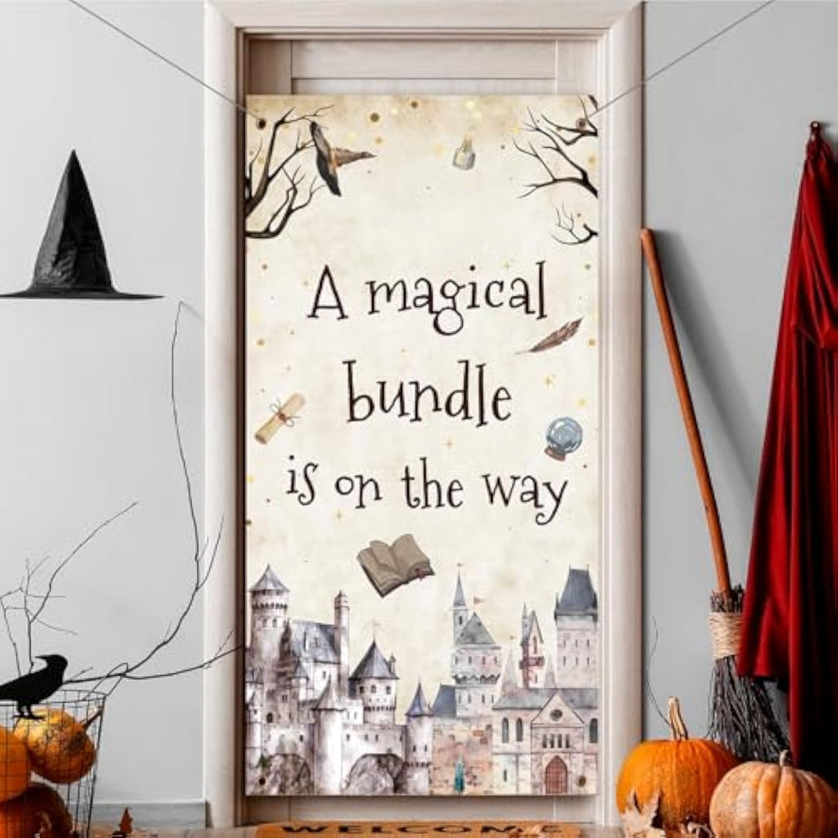 Wizard Party Door Banner for Birthday & Baby Shower Decor