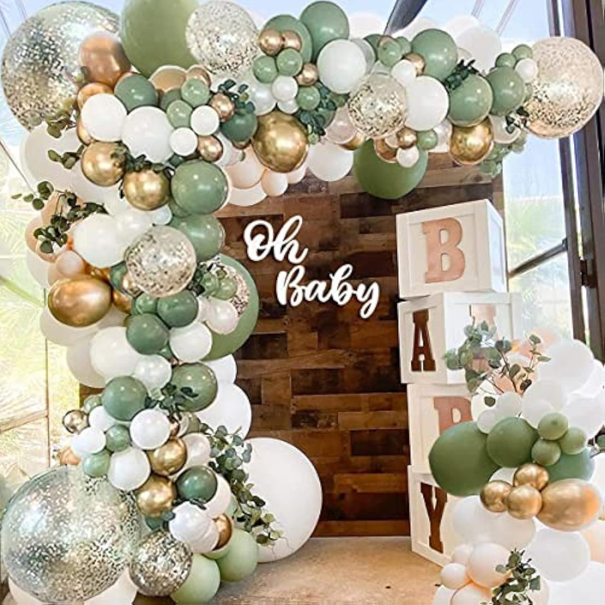 Balloon Arch Kit 139Pcs Balloon Garland Kit Latex Balloons (Olive Green)