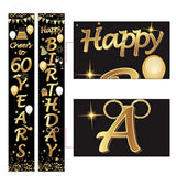 2pcs 60th Birthday Porch Banners – "Cheers to 60 Years" Welcome Signs for Party Decorations