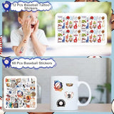 132 Pcs Baseball Party Favors Drawstring Bags Baseball Goodie Bag With Mini Ball, Wristband, Slap Bracelets, Keychains, Baseball Stickers,Tattoo Stickers For Baseball Themed Party Supplies