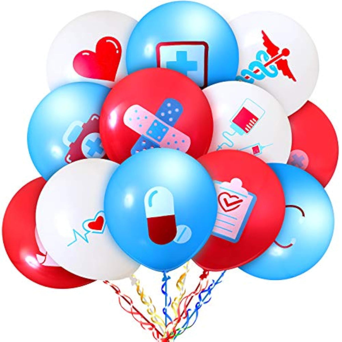 60 Pieces Nurse Balloons Party Decoration Supplies Nursing Latex Balloons Decorations For Nurse Graduation Rn Themed Party