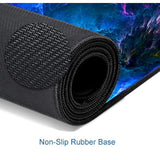 Gaming Mouse Pad, Large Nonslip Rubber Base Mousepad, Keyboard Mouse Mat, Desk Pad With Stitched Edges, 31.5X11.8Inch, Dazzling Galaxy