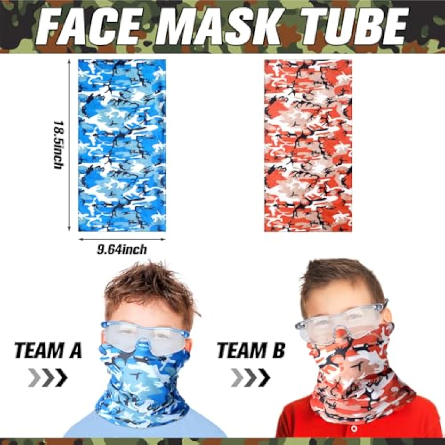 12 Sets Kids Tactical Vest Compatible With Nerf Party Favor Accessories, Face Mask Wrist Ammo Holder Toy Gift Supplies Boys (Orange And Blue)