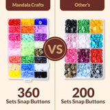 Plastic Snaps For Clothing - No-Sew Plastic Snap Buttons - T5 Snap But