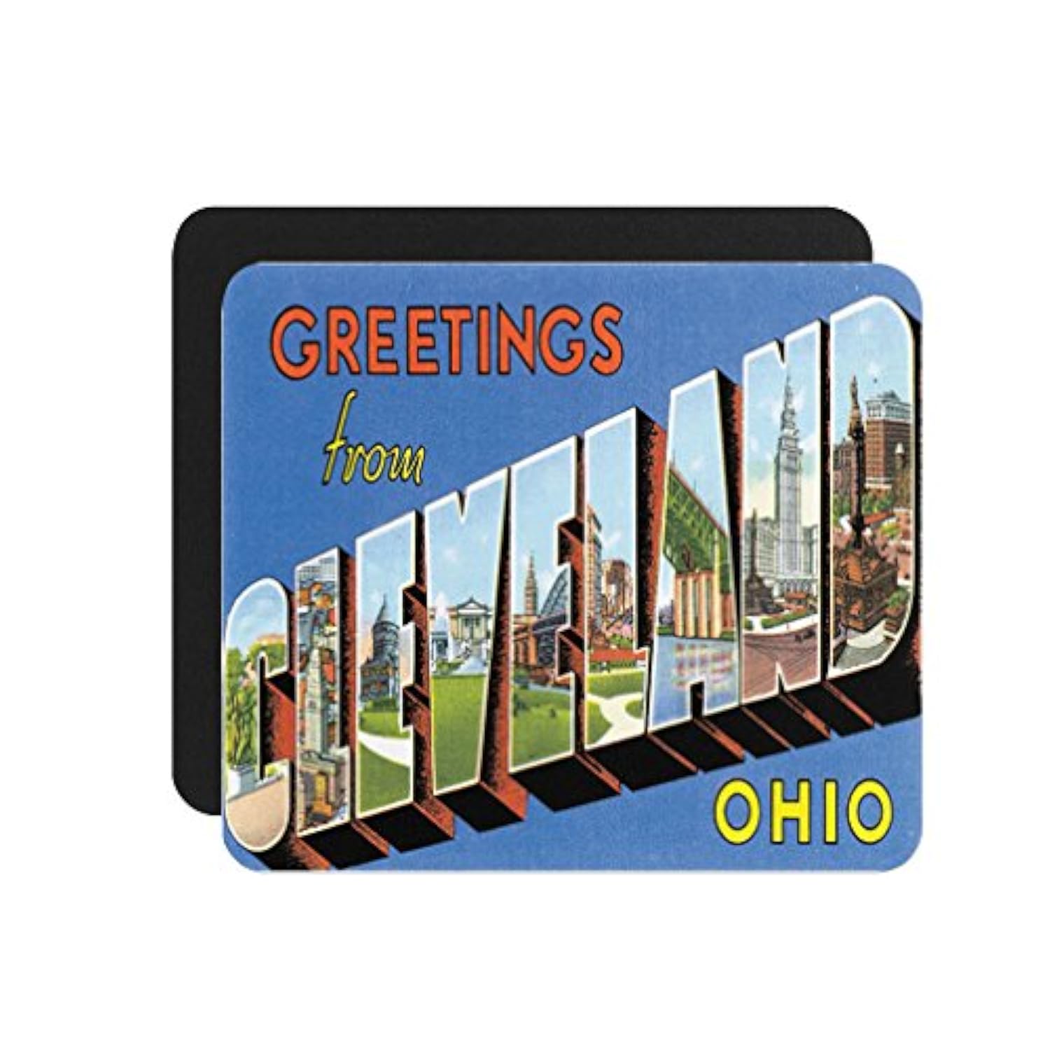 Greeting From Cleveland Computer Laptop Gaming Mouse Pad