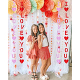 8 Pack I Love You Heart Garland Banner