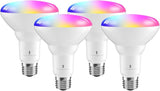 Smart BR30 LED Flood Light Bulb RGB Color 650 Lumens 4 Pack