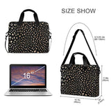 Realistic Leopard Cheetah Print Animal Laptop Case Bag Sleeve Portable Crossbody Messenger Briefcase W/Strap Handle, 13 14 15.6 Inch