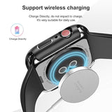 6 Pack Hard Tempered Glass Case for Apple Watch Series 45mm, 7, 8, 9