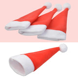 50 Pieces Christmas Santa Hats Silverware Holders, Christmas Cutlery Holders For Xmas Party Dinner Utensil And Flatware Organizers Decorations Supplies
