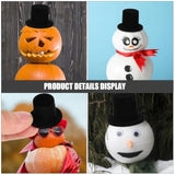 Black Mini Formal Hats, 15Pcs Miniature Hats Black Snowman Hatt 2.4Cm Mini Doll Hatt For Diy Craft Projects Hair Accessories Christmas Decoration Party Ornaments, 2.40X2.40X1.70Cm