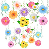 Spring Flower Birthday Party Decorations,30 Set Summer Party Hanging Swirl Ceiling Decorations For Classroom Office Mother Day Decor